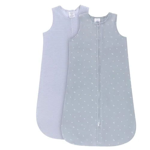 Miniatura 13 de Ely's & Co. Manta de algodón para bebé, saco de dormir de algodón 0-3,3-6, 6-12, 12-18 meses, juego de 2 unidades para bebé niño y niña, rosa, azul