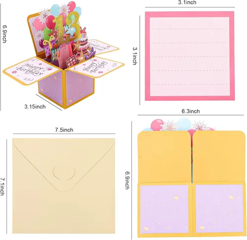 Miniatura 2 de CIEHER Tarjeta desplegable de cumpleaños número 13 para adolescentes, tarjeta de felicitación 3D única, regalos de cumpleaños para niñas y niños