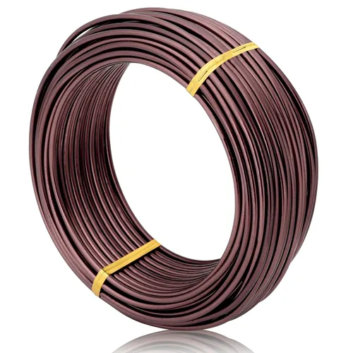 Miniatura 23 de Negro-1.0-Alambre de aluminio anodizado para bonsái de 250g de gran rollo, muchas tallas para elegir, KSVZS alambre de metal flexible