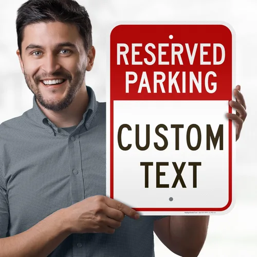 Miniatura 2 de My Sign Center - Letrero de estacionamiento reservado, letreros de estacionamiento personalizados para negocios, 12 x 18 pulgadas, reflectante 3M