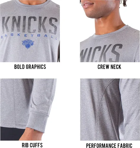 Miniatura 8 de Ultra Game Camiseta deportiva de manga larga oficial de la NBA para hombre, de secado rápido