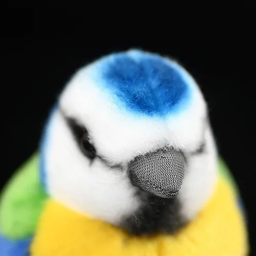 Miniatura 8 de Tiny Heart Juguete de peluche de pájaro de teta azul de simulación, realista, 5.51 pulgadas, suave y lindo para niños y niñas, regalos