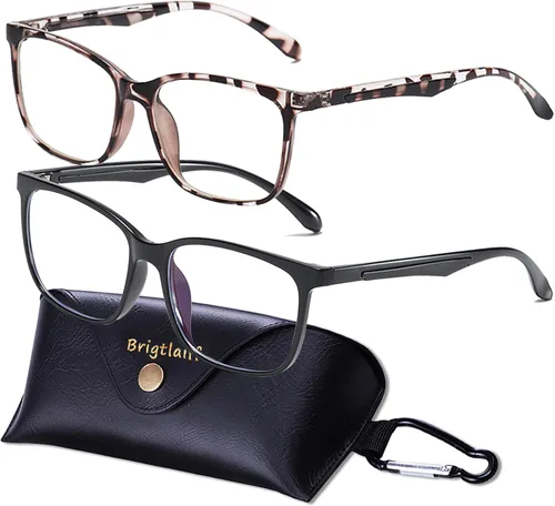 Miniatura 12 de Brigtlaiff - Lentes redondos con bloqueo de luz azul para hombres y mujeres, anteojos para computadora, juegos y TV, antifatiga ocular con marco