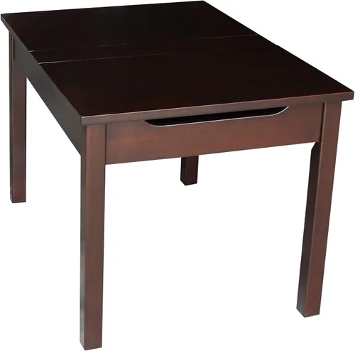 Miniatura 4 de IC International Concepts Mesa juvenil con tapa elevable, almacenamiento oculto, construcción de madera duradera, ideal para salas