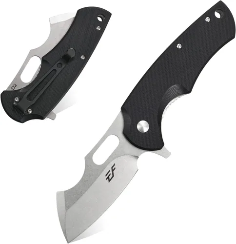 Miniatura 9 de Eafengrow Navajas de bolsillo D2 y mango G10, cuchillo plegable para acampar, mini cuchillo de bolsillo para exteriores, herramienta de Jade