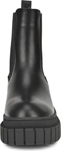 Miniatura 4 de READYSALTED Botas Chelsea de tacón bajo con plataforma y suela gruesa para mujer (HONGO1 & HUNCH1)