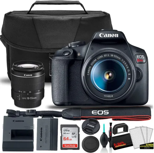 Miniatura 4 de Canon EOS Rebel T7 - Cámara DSLR con lente de 18-55 mm, paquete inicial + Incluye: bolsa de hombro + tarjeta de 64 GB + kit de limpieza y cuidado +