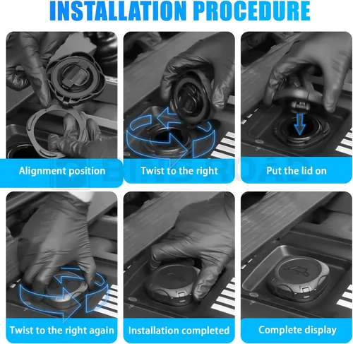 Miniatura 5 de Tapa de llenado de aceite de motor compatible con BMW 128i 328xi 335i 528i 535i 740i X1 X3 E90 E91 E92 E83 (Reemplaza a 11127560482)