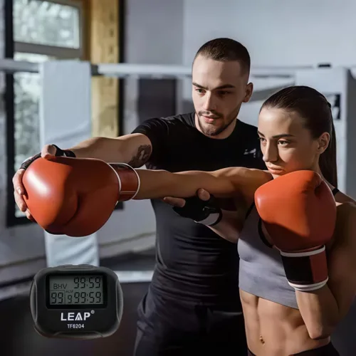 Miniatura 4 de Temporizador de intervalos para HIIT Run Boxing Yoga – Pantalla LCD de vibración y alarma, cronómetro, temporizador de repetición para entrenamiento