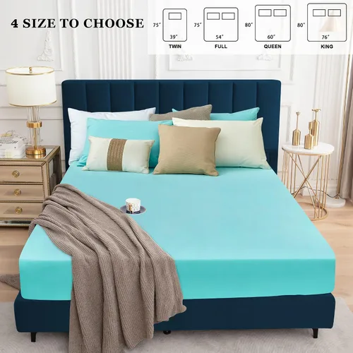 Miniatura 7 de Sufdari Protector de colchón impermeable, funda de colchón tamaño individual para cama, bolsillo profundo de 18 pulgadas, protector de colchón