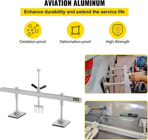 Miniatura 6 de Kit de palanca extractora de abolladuras Bestauto, compatible con extracción de abolladuras de aluminio y acero (850mm/33PULGADAS)