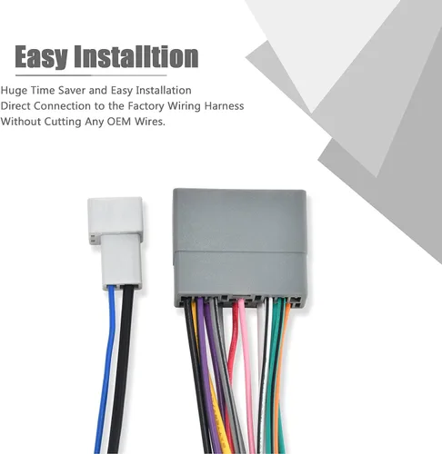 Miniatura 4 de RED WOLF Arnés de cable estéreo para radio de vehículo con adaptador de conector de antena compatible con Honda Fit 2007-2008 Civic 2006-2011