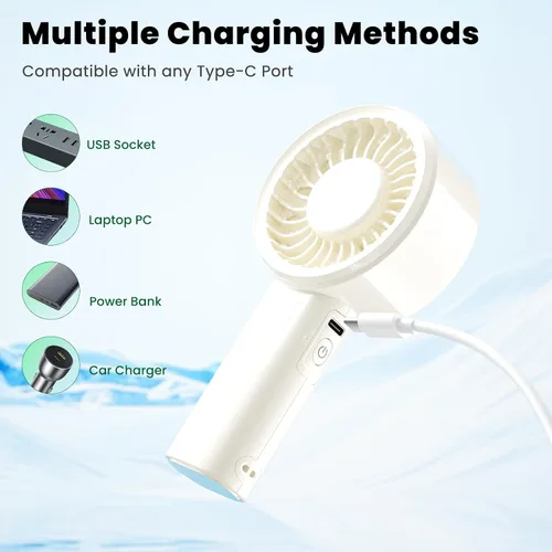 Miniatura 8 de HandFan Mini ventilador de mano, ventiladores pequeños de próxima generación portátil [8.5 horas de funcionamiento] con potente motor turbo de alta