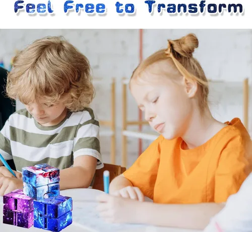 Miniatura 6 de 12 cubos infinitos, mini juguetes para ansiedad geniales para niños y adultos, dispositivo sensorial mejor para el estrés. Bloques de mano
