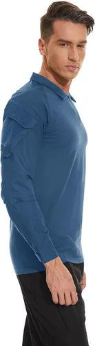 Miniatura 51 de TACVASEN Camisa táctica de manga larga para hombre, con cremallera de 1/4, con bolsillos, para paintball, militar, Airsoft, transpirable