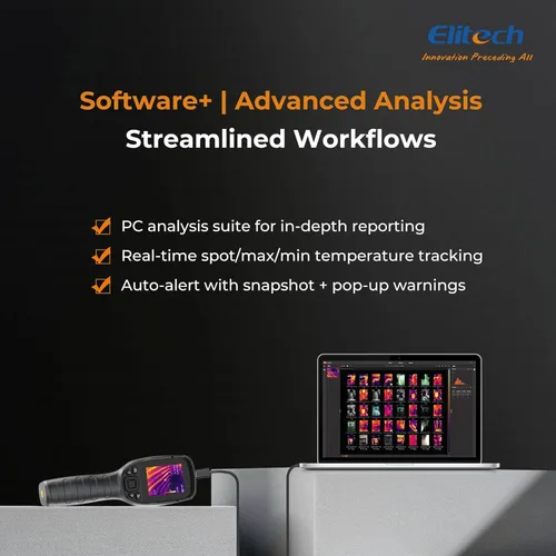 Miniatura 8 de Elitech Cámara de imágenes térmicas con resolución IR de 256 x 192, cámara infrarroja de mano para inspección del hogar y HVAC, grabación de video