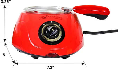 Miniatura 8 de Total Chef Juego de 32 ollas de fondue eléctricas, fuente de chocolate y caramelos, 8.8 oz (250 g) para hacer dulces, postres, ocasiones especiales