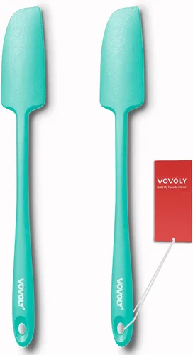 Miniatura 7 de Espátula de tarro de silicona, raspador de goma pequeño, espátulas de silicona resistente al calor, sin costuras, utensilios de cocina