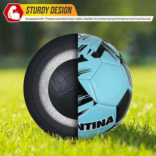 Miniatura 5 de Vizari Balón de Fútbol del Equipo Nacional - Balón de Fútbol de Cuero Sintético Duradero para Adultos, Niños y Jóvenes Cosido a Máquina con Diseño