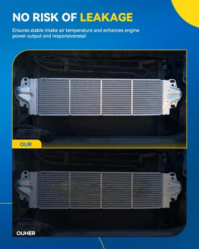 Miniatura 4 de PHILTOP Intercooler universal de E/S de 27"x7"x2.5" * 2.5", intercooler plateado del turbocompresor