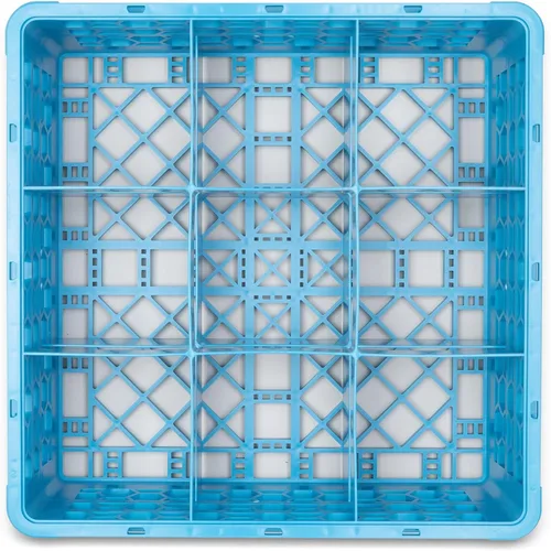 Miniatura 4 de Carlisle FoodService Products RG9-214 OptiClean Estante de vidrio con 9 compartimentos con 2 extensores, 7.12 pulgadas, polipropileno, azul