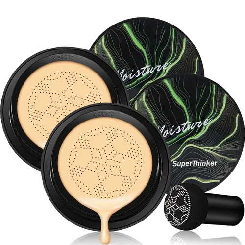Crema CC con almohadilla de aire en forma de hongo SuperThinker, maquillaje facial BB Cream base para piel madura hidratante corrector iluminador 2