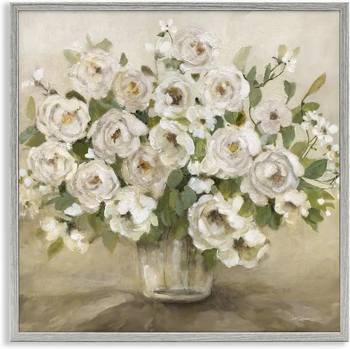 Miniatura 37 de Stupell Industries 'Country Jug Varied Flower Arrangement', Framed Giclee Art, White, 17 x 17 Inches, Easy to Hang and Sturdy, Made in USA, by Carol
