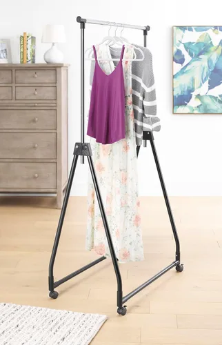 Miniatura 7 de Whitmor Perchero de ropa ajustable con ruedas cromado