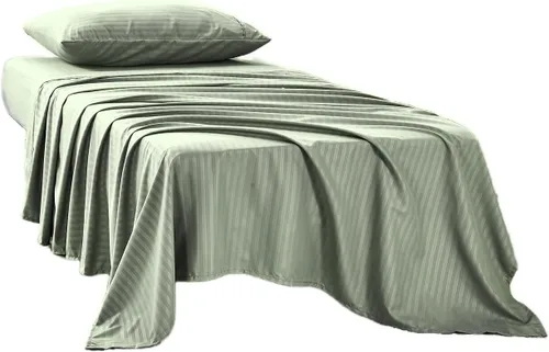 Miniatura 36 de Kingnex Sábanas a rayas para sofá cama de 36 x 72 pulgadas, tamaño individual para sofá cama, microfibra suave de doble cepillado 1800, 3 piezas