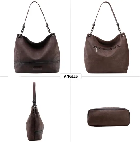 Miniatura 53 de Wrangler Hobo - Bolsas para mujer de cuero vegano con asa superior, bolsos de hombro y bolsos