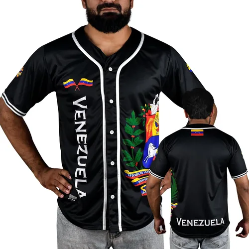 Miniatura 4 de fox & fury Camisetas de béisbol negras México, Guatemala, El Salvador, Honduras, Venezuela, Puerto Rico, Brasil, Cuba, Nicaragua
