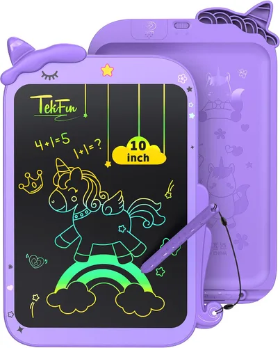 Miniatura 14 de TEKFUN Tableta de escritura LCD para niños, tablero de garabatos, juguetes de dinosaurio, juguetes esenciales de viaje para niños y niñas de 3, 4