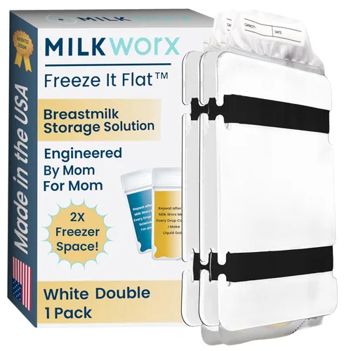 Miniatura 15 de Freeze It - Sistema de almacenamiento de leche materna plano, organizador que ahorra espacio para bolsas de almacenamiento de leche materna, Negro