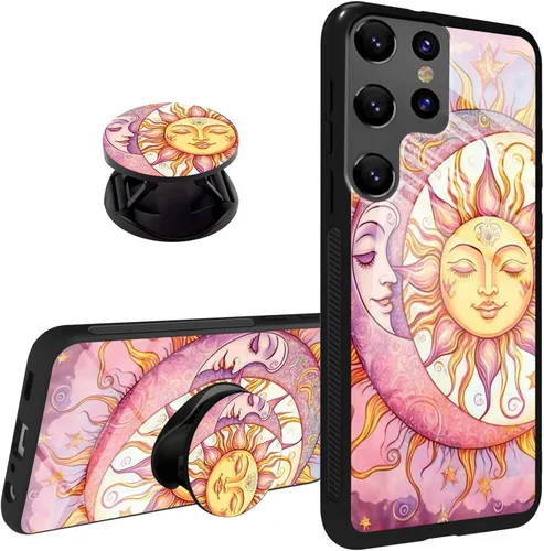 Miniatura 22 de Funda para Samsung Galaxy S22 Ultra Phone Grip con soporte expandible Soporte Soporte Kickstand, TPU suave a prueba de golpes Anti-arañazos Tapa