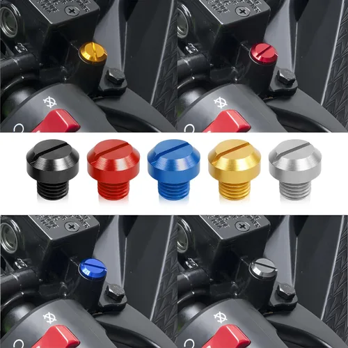 Miniatura 7 de zipelo Tornillo para Espejo de Motocicleta, 2 Piezas Tapones para Agujeros de Espejo para Espejos Retrovisores de Motor, Accesorios Decorativos