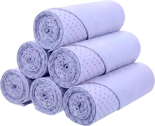 Miniatura 8 de Soulchen Paquete de 6 toallas de yoga caliente a granel con punto de agarre antideslizante de 72 x 24 pulgadas, tapete de yoga de microfibra suave