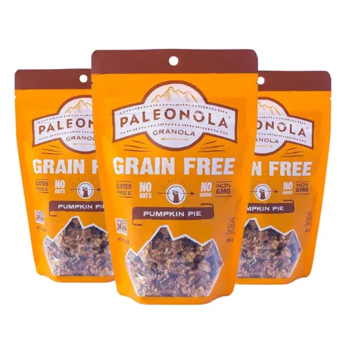 Miniatura 10 de Paleonola Granola original sin granos, bolsa resellable de 10 onzas (paquete de 3) – Granola paleo de proteína sin grano mezclada con coco seco