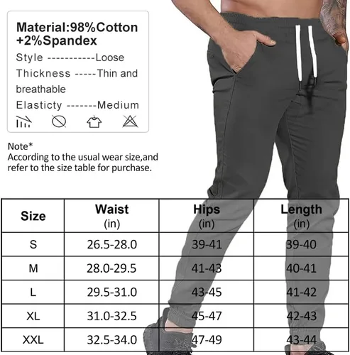 Miniatura 7 de Wangdo Pantalones cargo para hombre, pantalones casuales para entrenamiento, senderismo, exteriores, pantalones deportivos con bolsillos