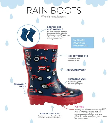 Miniatura 5 de Hatley Boy's Printed Rain Boots Raincoat