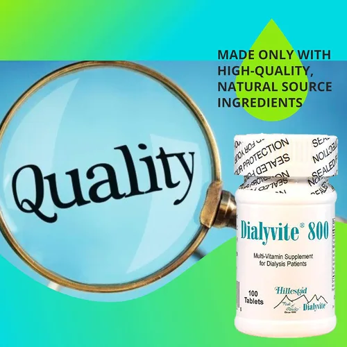 Miniatura 5 de Hillestad Labs Dialyvite 800 Suplemento multivitamínico para pacientes en diálisis, 100 tabletas, amarillo, original