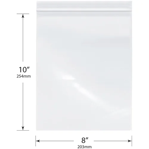 Miniatura 2 de Plymor 8" x 10" (paquete de 100), bolsas de plástico con cierre de cremallera resistente de 4 mil