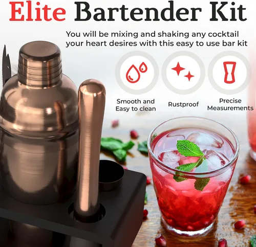 Miniatura 2 de Highball & Chaser Juego de coctelería: kit de barman para bar casero mixología bar bar bar más libro electrónico con 30 recetas
