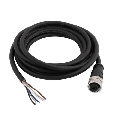 Miniatura 17 de Elecbee Cable M12 A-Code Conector recto de cabeza hembra individual Cable eléctrico de enchufe de aviación (cable de 12 pines 1M/3.3 pies)