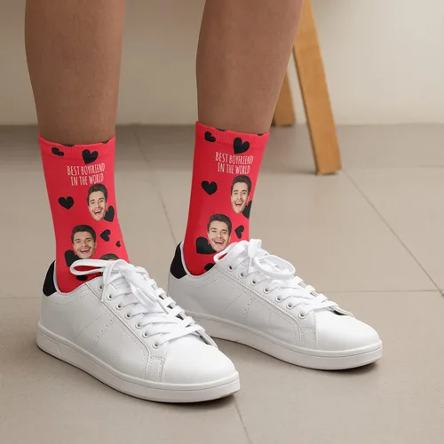 Miniatura 4 de Calcetines con fotos personalizados actualizados con caras - Imprime tu imagen, foto - Regalos divertidos personalizados para hombres y mujeres