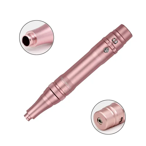 Miniatura 2 de Maquillaje permanente Rotary Tattoo Machine Máquina de cejas con 10 agujas para cejas, labios, delineadores de ojos B950b (oro rosa)