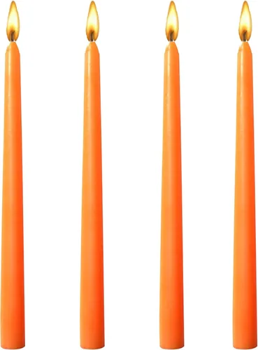 Miniatura 7 de Wrcevtor Juego de 4 velas cónicas de 8 pulgadas 7.5 horas de combustión limpia sin aroma, para bodas, fiestas, decoración del hogar y ocasiones