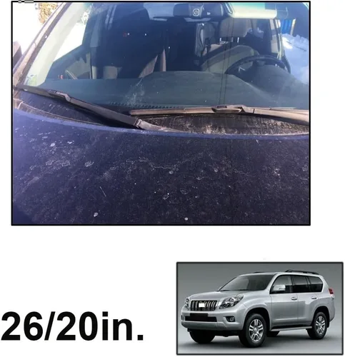 Miniatura 3 de Juego de 3 limpiaparabrisas delantero y trasero compatible con Toyota Prado J 150 J150 2009-2020 parabrisas ventana de 26 + 20 + 12 pulgadas