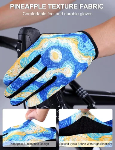 Miniatura 5 de INBIKE Guantes de ciclismo para hombres y mujeres, guantes de bicicleta transpirables con dedos completos, antideslizantes, pantalla táctil