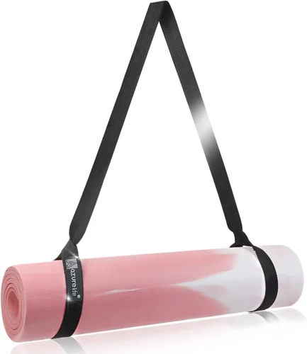 A AZURELIFE Premium 2 en 1 correa para esterilla de yoga, ajustable antideslizante para transportar esterilla de yoga, se dobla como bandas