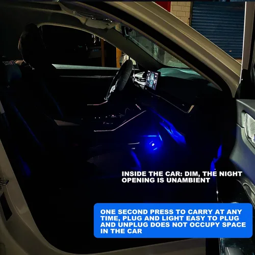 Miniatura 7 de 7 piezas USB LED lámpara de ambiente interior del coche, iluminación ambiental LED nocturna, mini luz USB, iluminación de decoración interior, luz